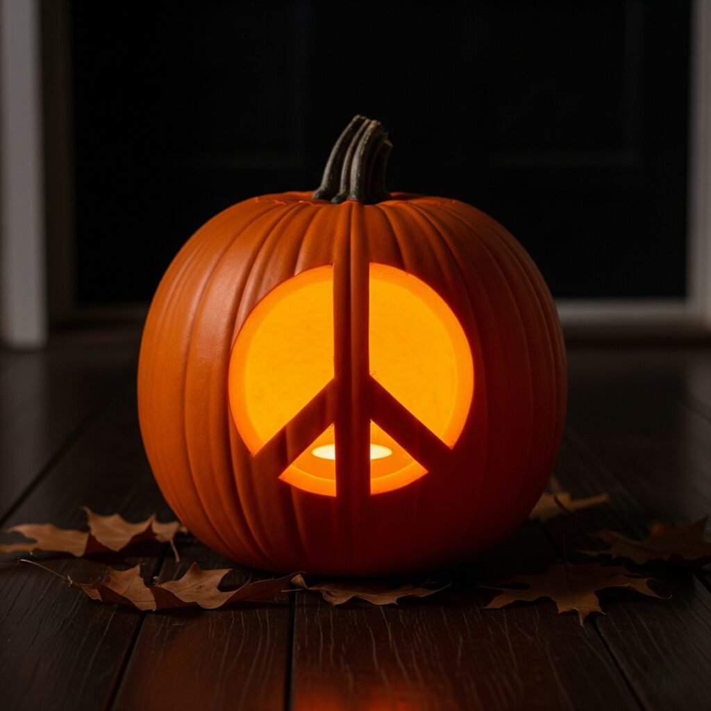 Peace Symbol - Space Ideas World Jack O Lantern Carvings Ideas