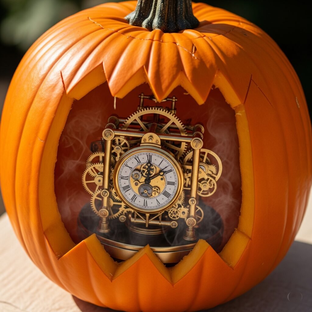 Peek-a-Boo Design - Space Ideas World Carving Halloween Pumpkin Ideas