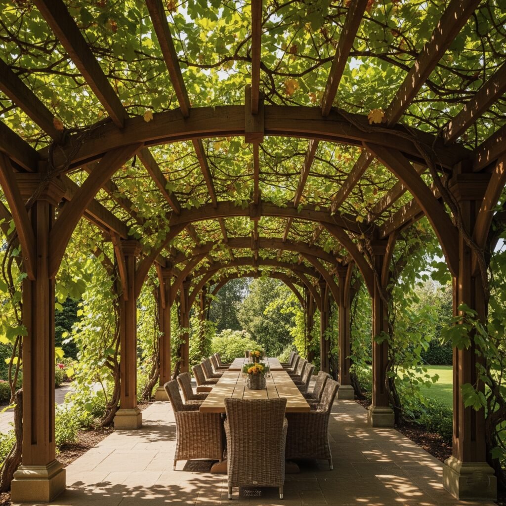 Garden with arbour
