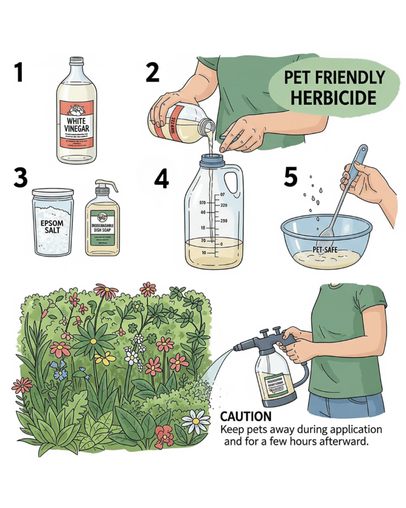 process of making homemade herbicide - Space Ideas World Pet Safe Herbicide