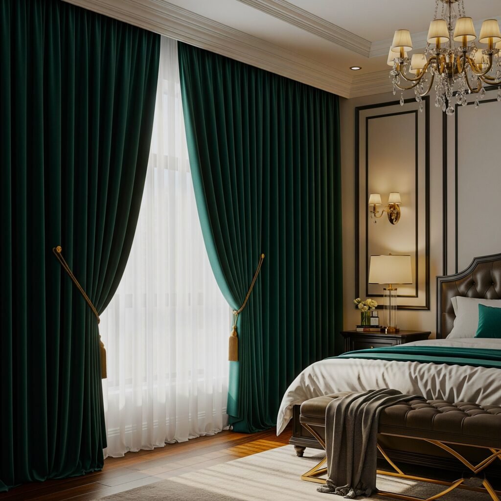 Rich Velvet Blackout Panel - Space Ideas World Bedroom Drapery Ideas