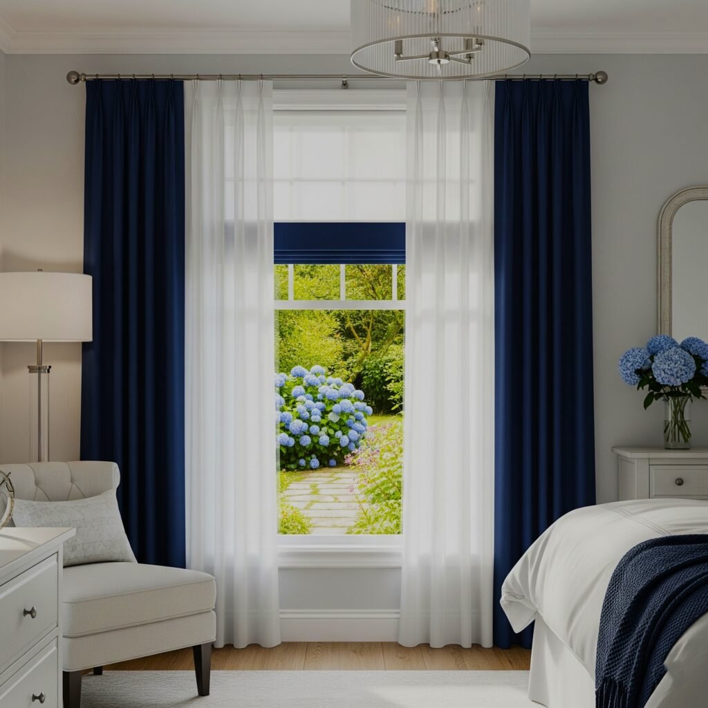 Sheer and Blackout Combinations - Space Ideas World Bedroom Drapery ideas