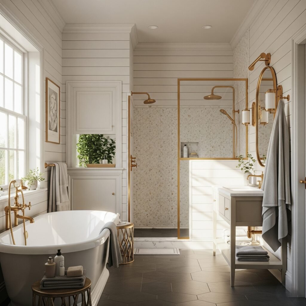 Shiplap Wall Treatment - Space Ideas World Bathroom Themes Ideas