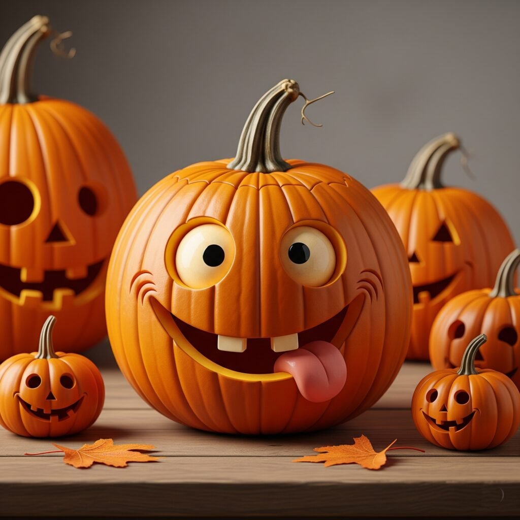 Silly Tongue-Out Expression - Space Ideas World Jack O Lantern Carvings Ideas