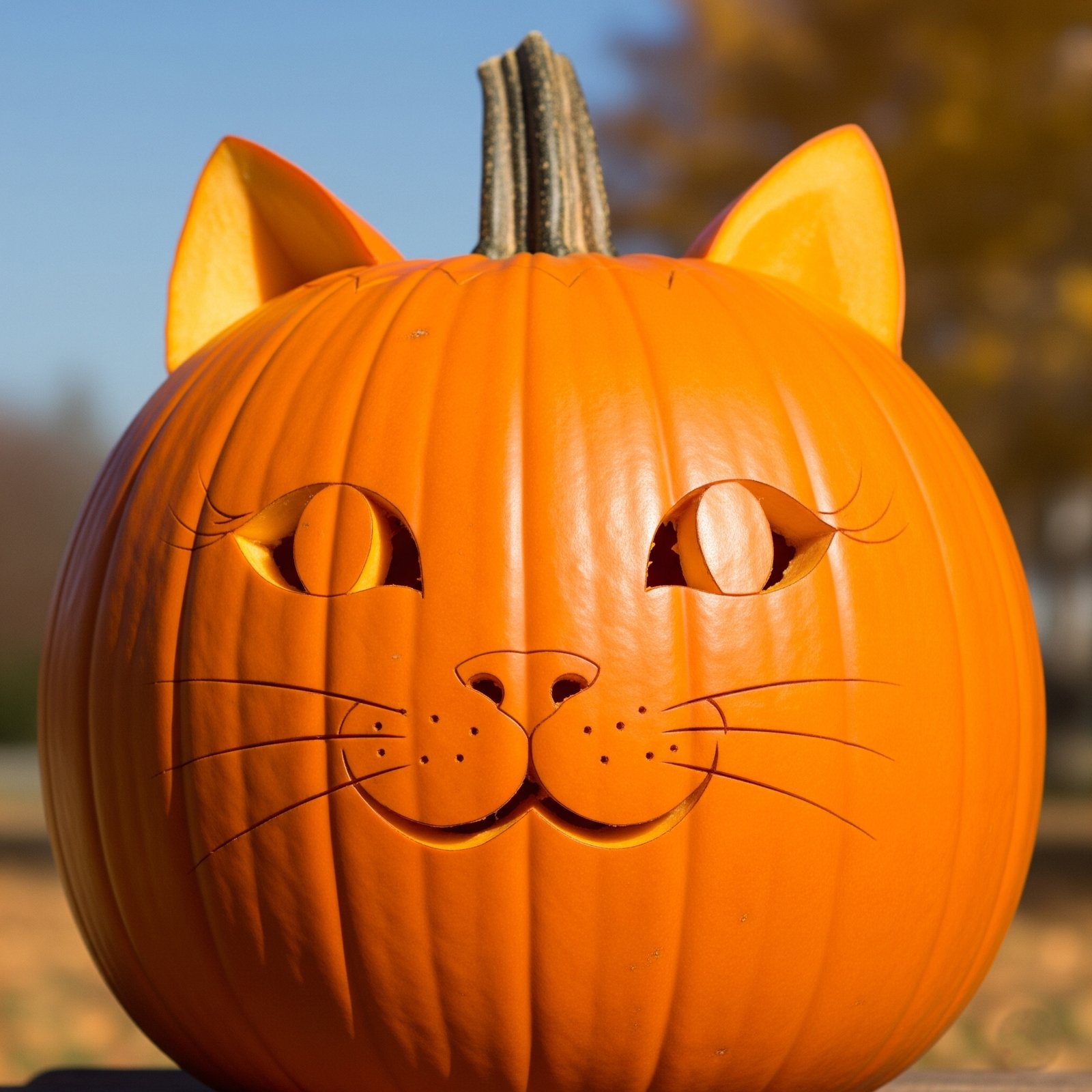 Smiling Cat Facess - Space Ideas World Jack O Lantern Carvings Ideas