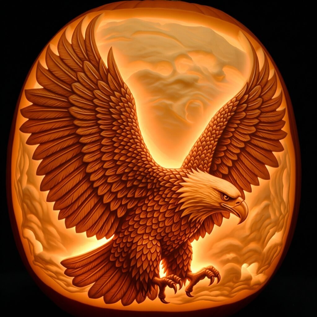 Soaring Eagle - Space Ideas World Jack O Lantern Carvings Ideas