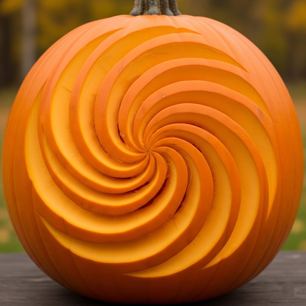 Spiral Design - Space Ideas World Carving Halloween Pumpkin Ideas