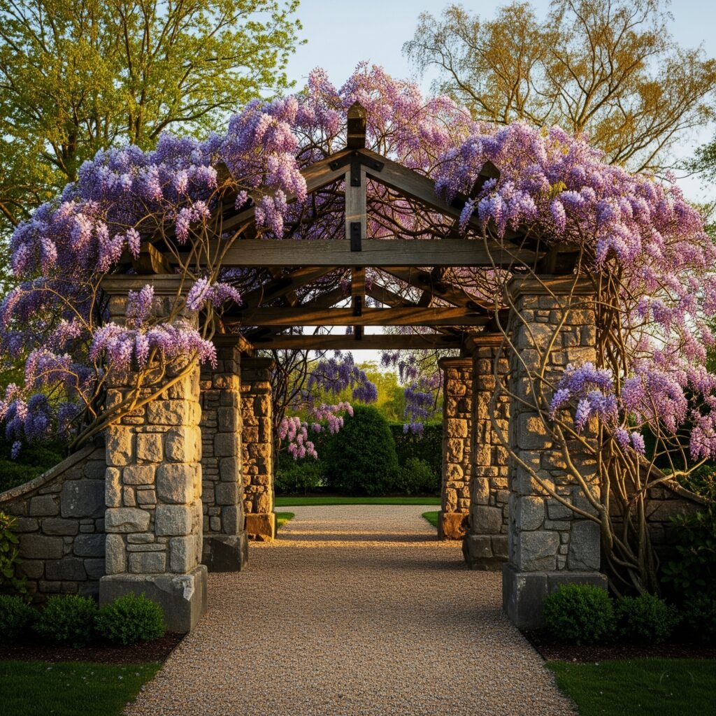 Garden with arbour