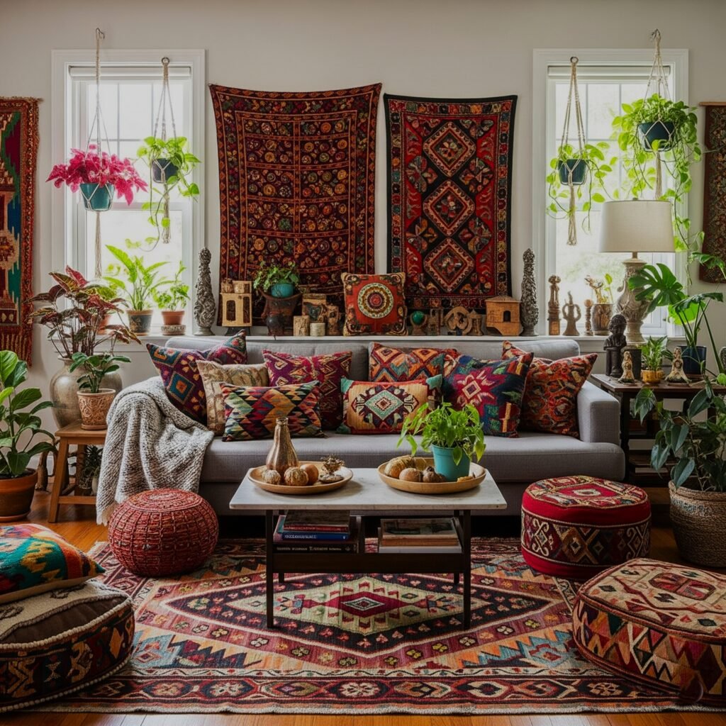 The Worldly Wanderer Look - Space Ideas World lounge ideas with grey sofa