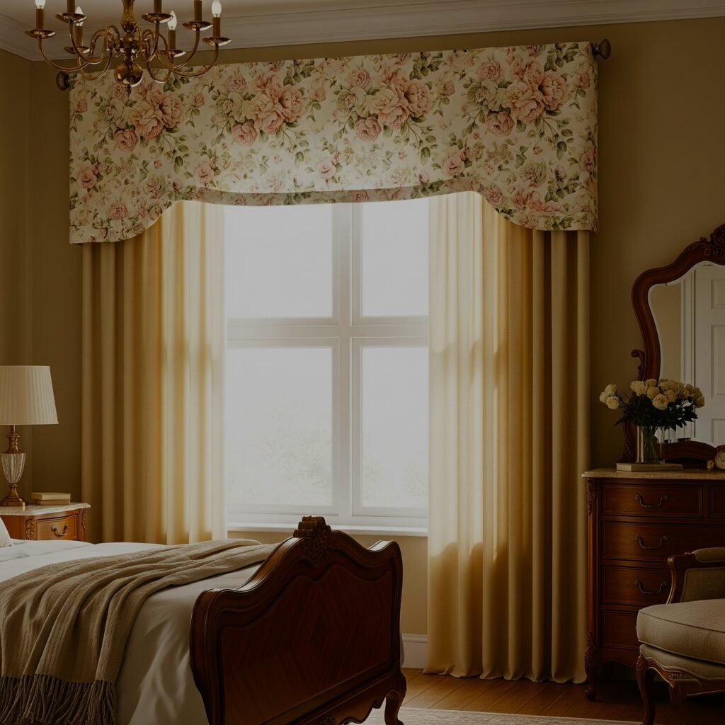 Valance and Panel Coordination - Space Ideas World Bedroom Drapery ideas