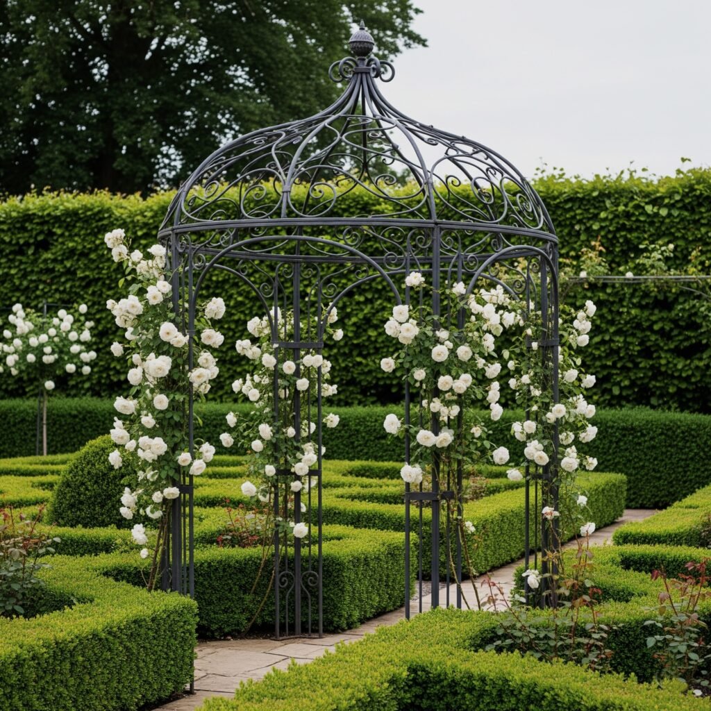 Garden with arbour