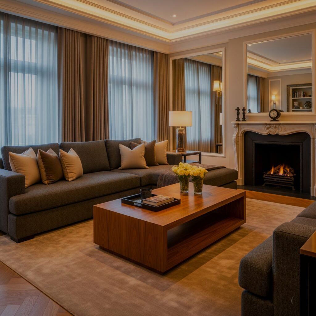 Warm Beige and Grey Harmony - Space Ideas World Grey Couch Living Room Ideas