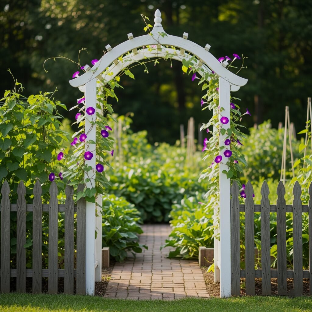 Garden with arbour