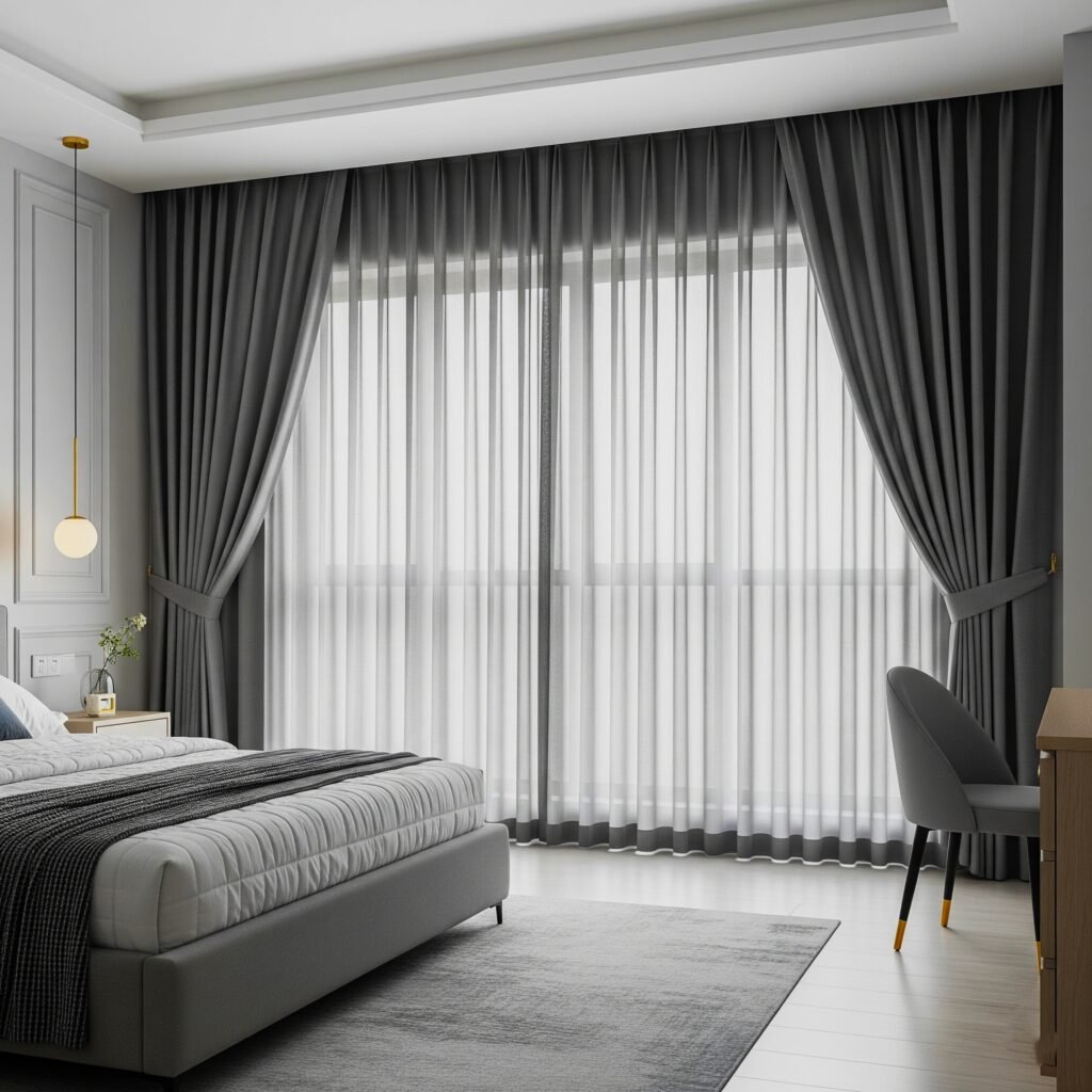 Window Wall Treatments - Space Ideas World Bedroom drapery ideas