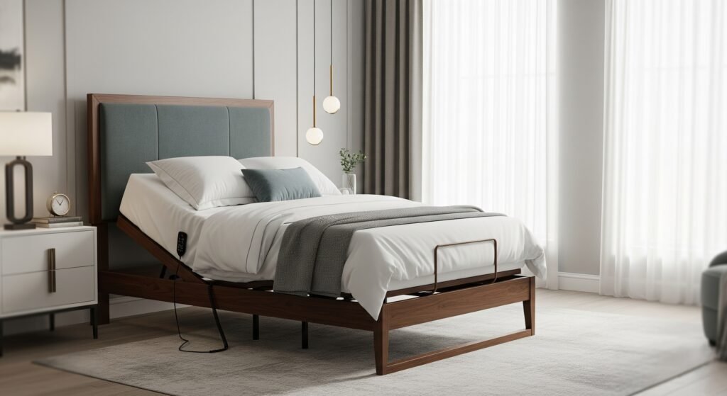 aj - Space Ideas World Adjustable Bed Frame for Individual Sleep