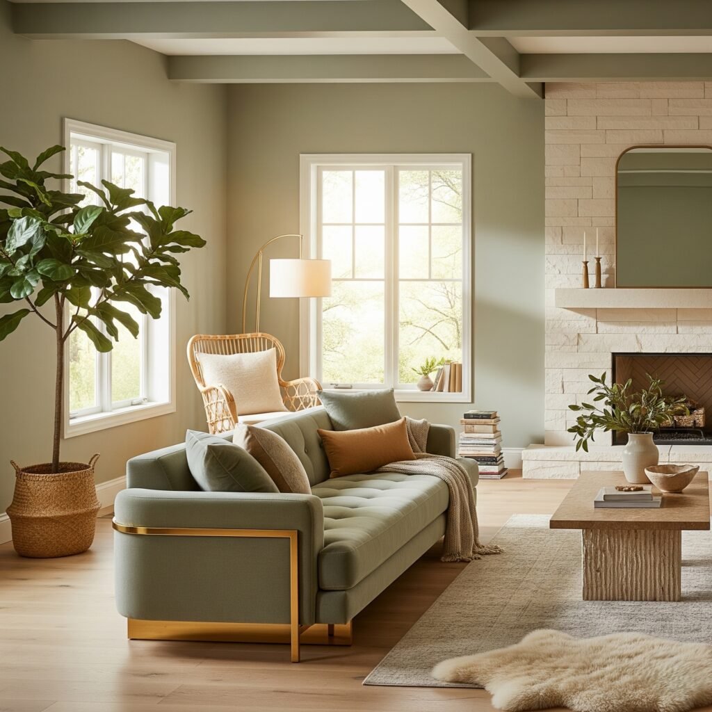 Sage Green - Space Ideas World Living Room Color Schemes