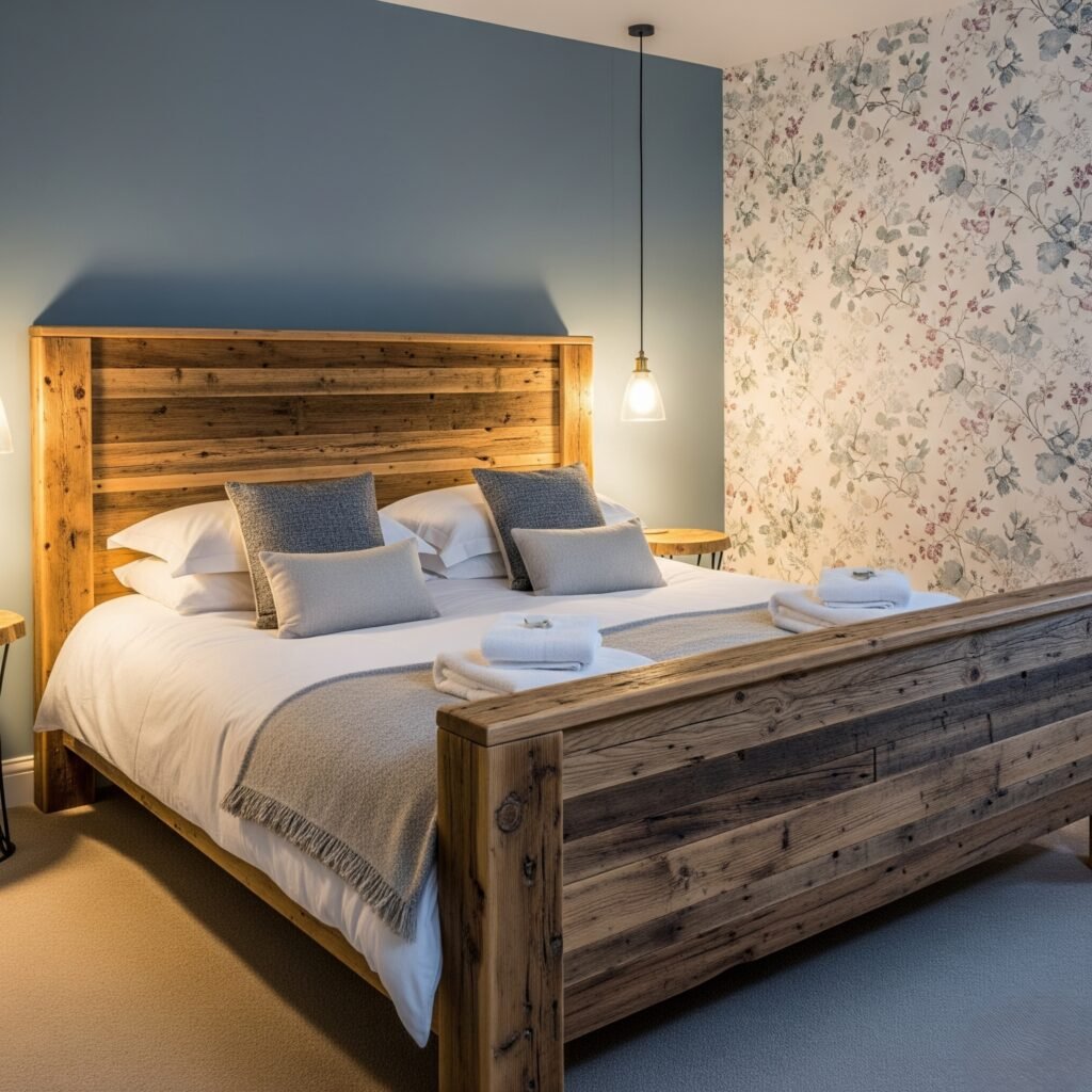 reclamd wooden - Space Ideas World Reclaimed Wood Bed