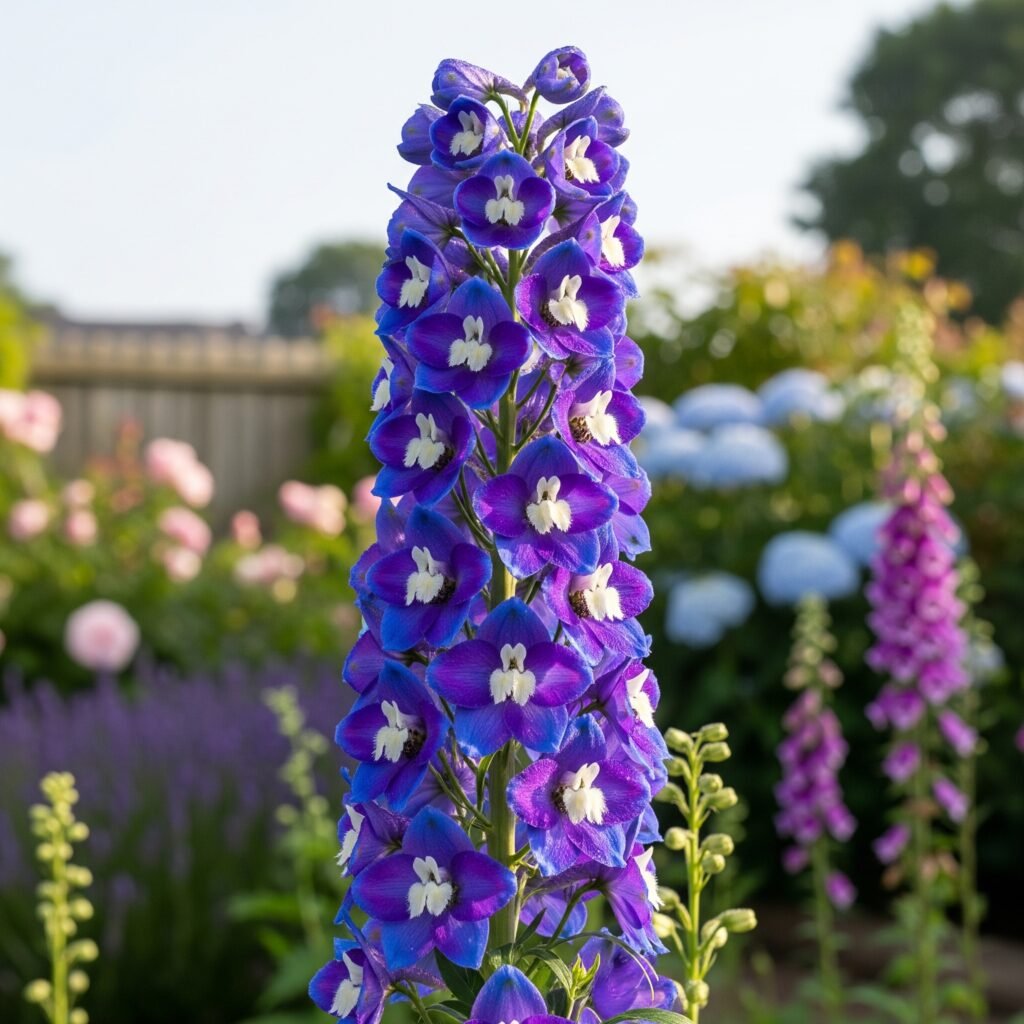 purple and blue delphinium flower - Space Ideas World Delphiniums planting