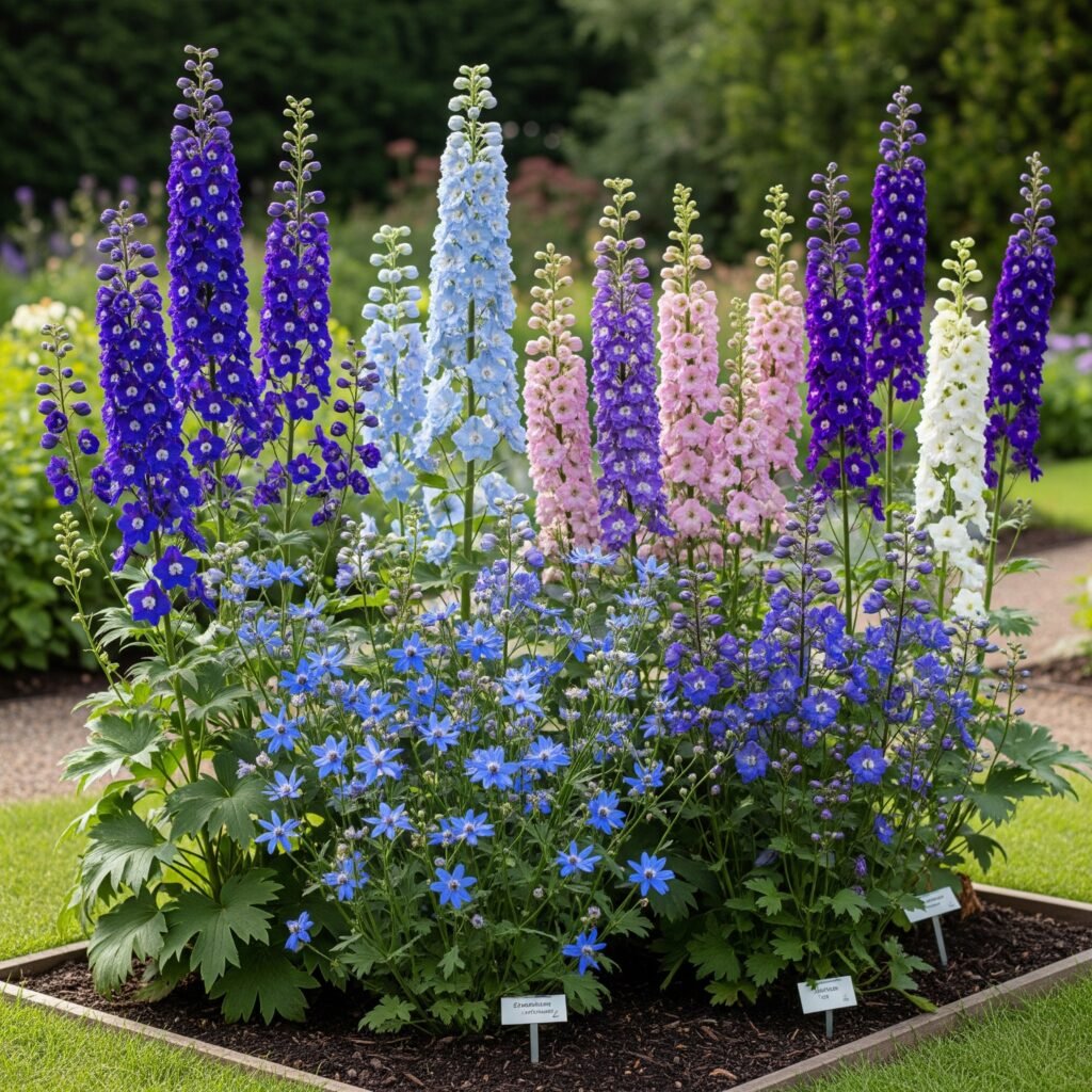 Delphinium plants