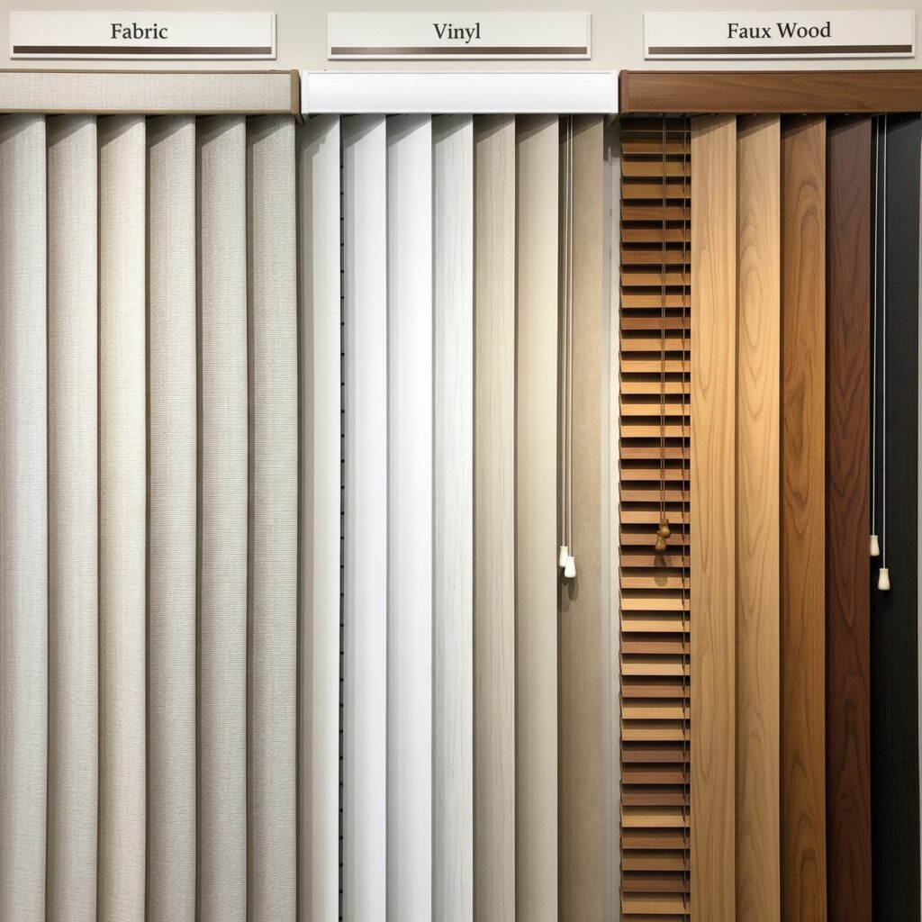 Vertical Blind Material Options - Space Ideas World sliding glass door treatments