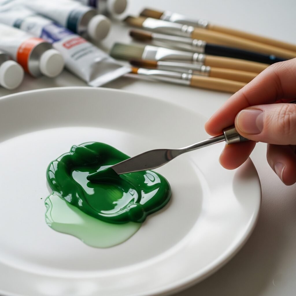 Tube of gouache showing - Space Ideas World gouache painting