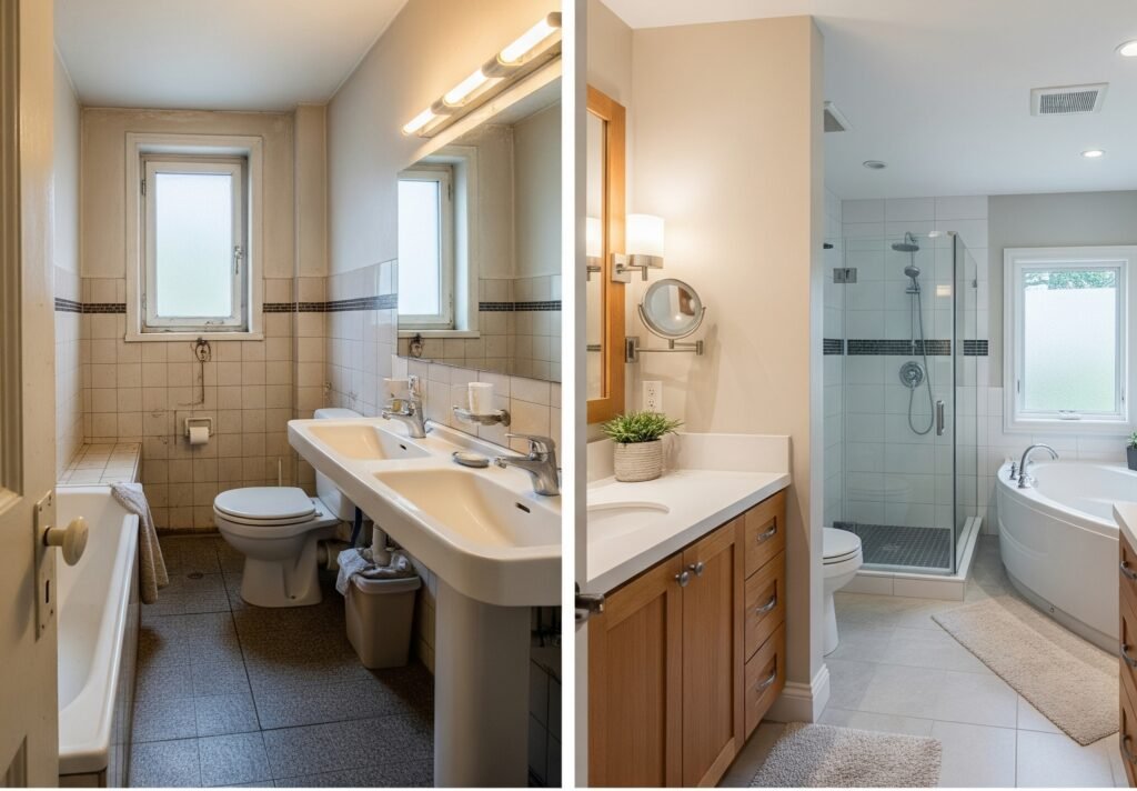 1929 Nashville home bathroom remodel - Space Ideas World bathroom remodel